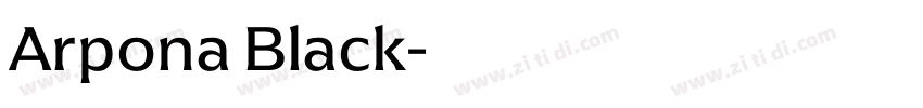 Arpona Black字体转换